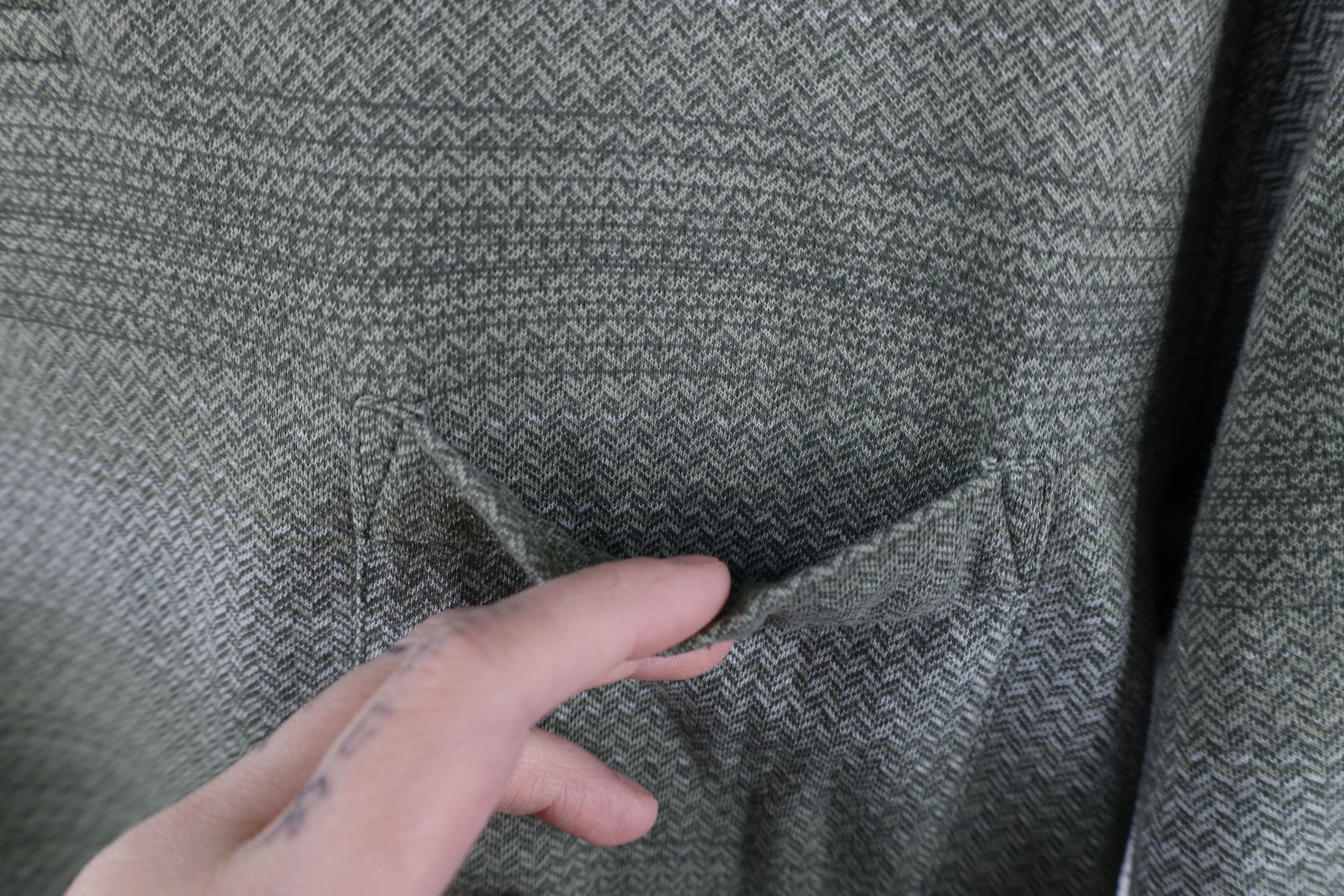 Vintage Vintage 90s Streetwear Herringbone Golf Polo Shirt Green Size US L / EU 52-54 / 3 - 4 Thumbnail