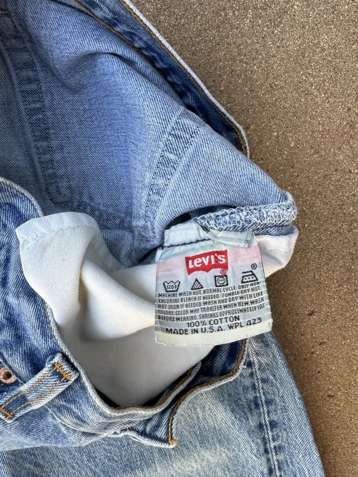 Levi's × Vintage Vtg 90’s Levi’s 501xx Buttonfly Straight Faded Jeans 29x27 Size US 29 - 6 Thumbnail