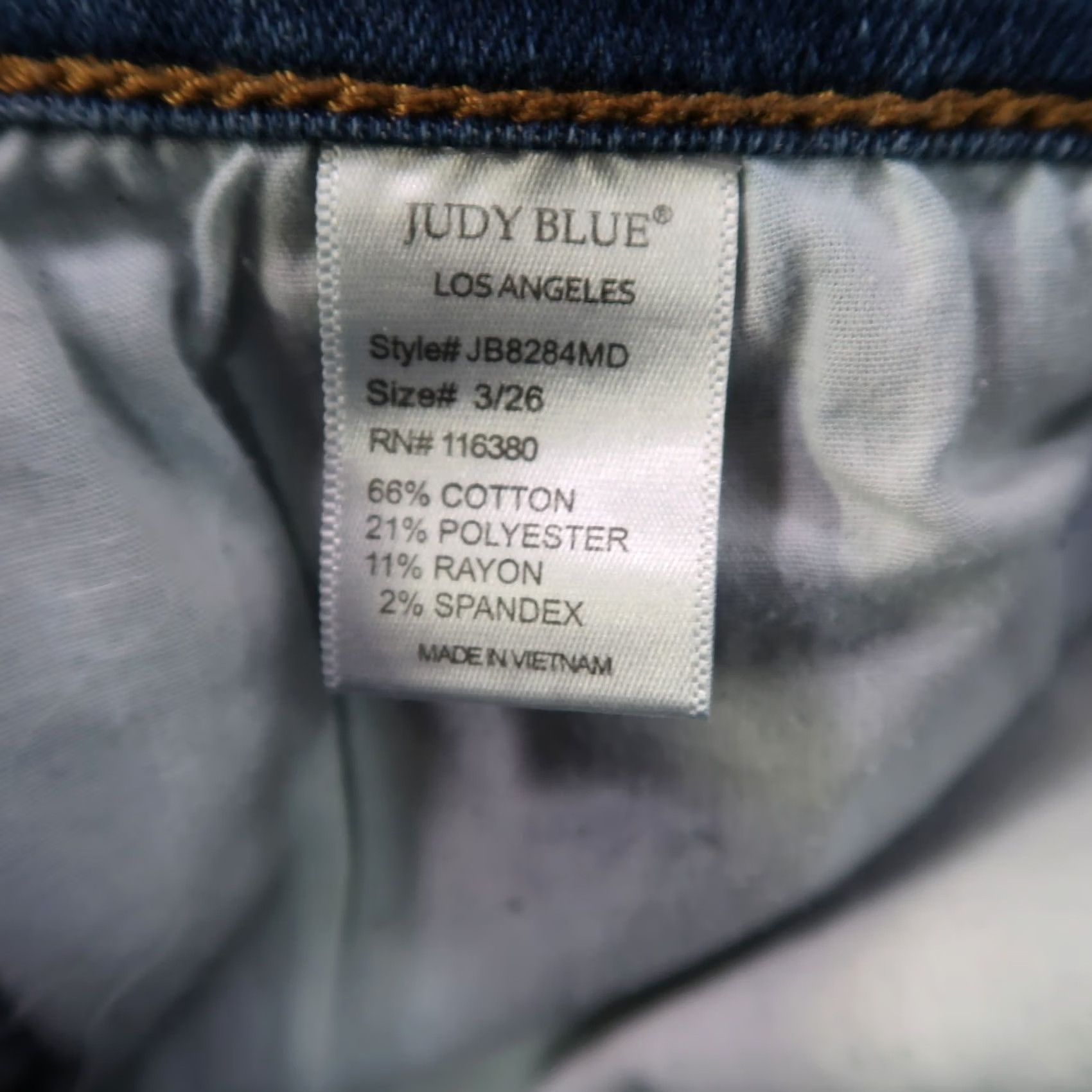 Denime VINTAGE Judy Blue Boyfriend Jeans Women's 3/26 Blue Stretch Denim Jeans Size 26" / US 2 / IT 38 - 5 Thumbnail