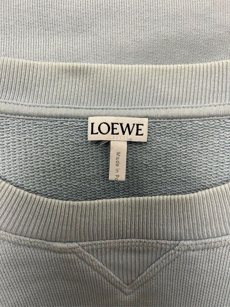 Loewe loewe Blue embroidered round-neck sweatshirt with large log Size US L / EU 52-54 / 3 - 6 Thumbnail
