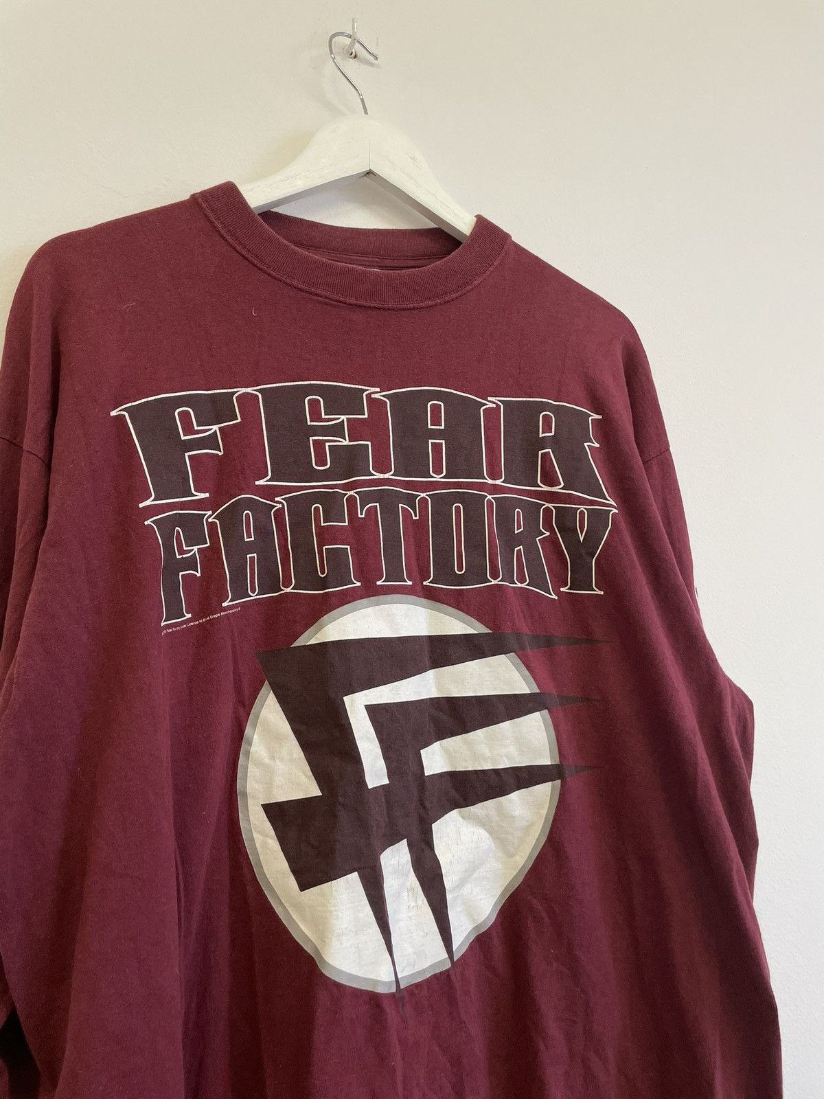Band Tees × Vintage Fear Factory Logo 2000 Longsleeve Blue Grape Band tees Metal Size US XL / EU 56 / 4 - 2 Thumbnail