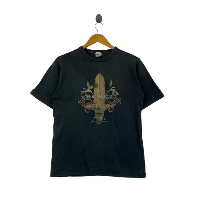 Vintage Vintage 90’ SURF MAGIC Natural Sun Faded Tee Shirt Size US L / EU 52-54 / 3 - 1 Thumbnail