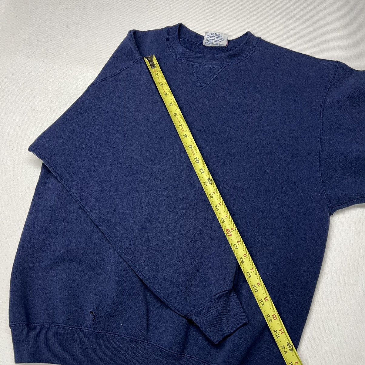 Hanes × Vintage VTG Hanes Classics Crewneck Blue Sweatshirt Sweater Navy Size US XL / EU 56 / 4 - 17 Thumbnail