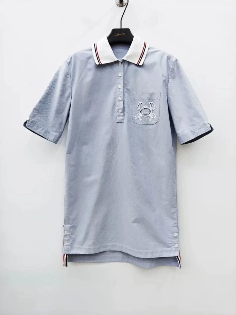 Thom Browne Thom Browne Little crab embroidery haze blue shirt skirt 25 Size S / US 4 / IT 40 - 1 Thumbnail