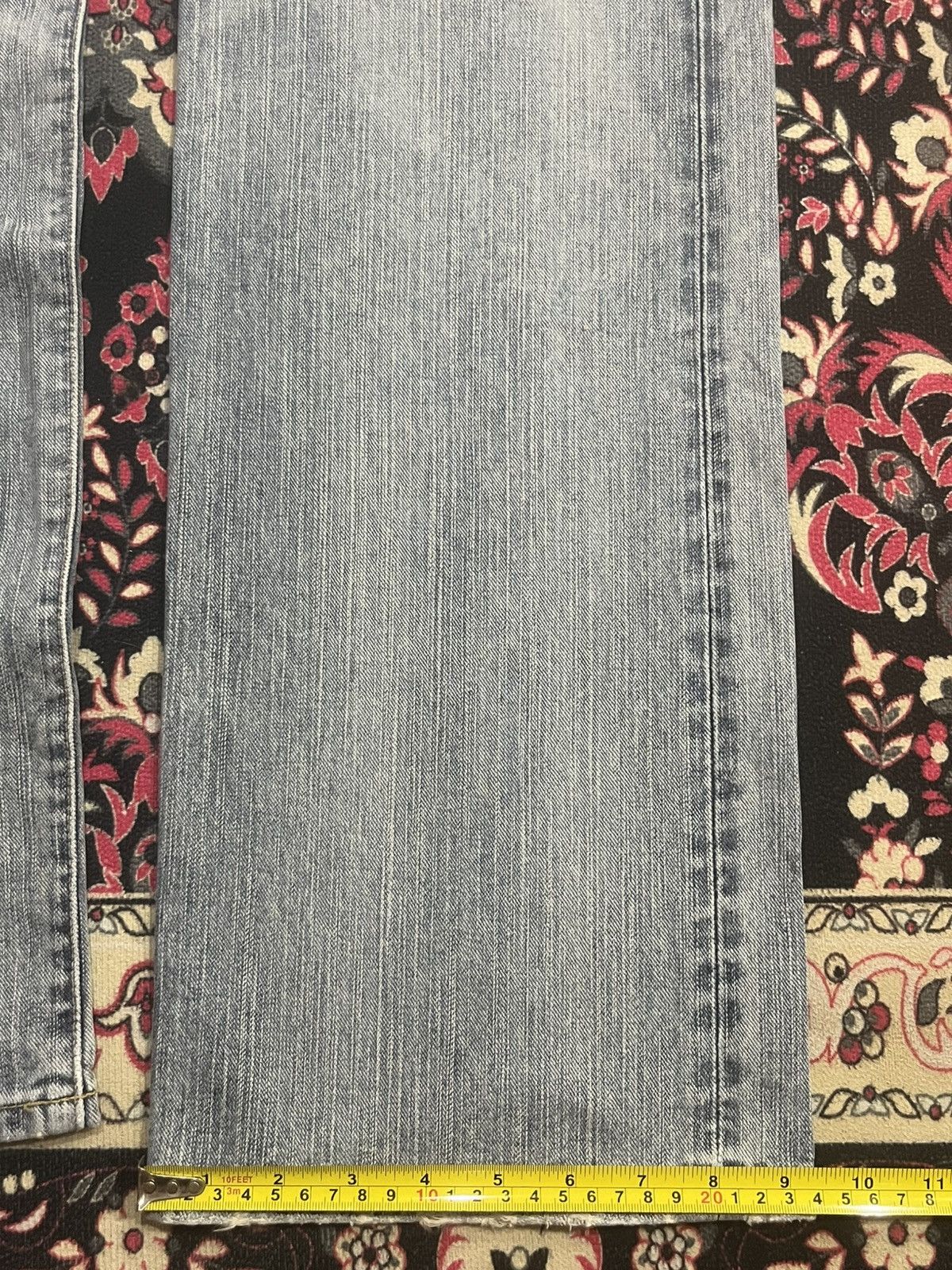 Edwin Vintage Edwin XVS Light Blue Sashiko Patchwork Loose Jeans Size US 34 / EU 50 - 16 Thumbnail