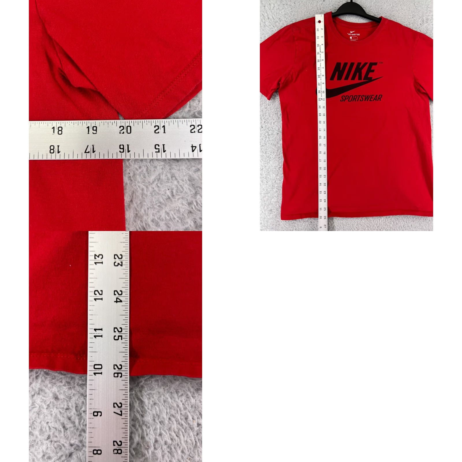Nike Nike Shirt Mens Large Red Short Sleeve Swoosh Crew Neck Cotton Blend Athletic Size US L / EU 52-54 / 3 - 9 Thumbnail