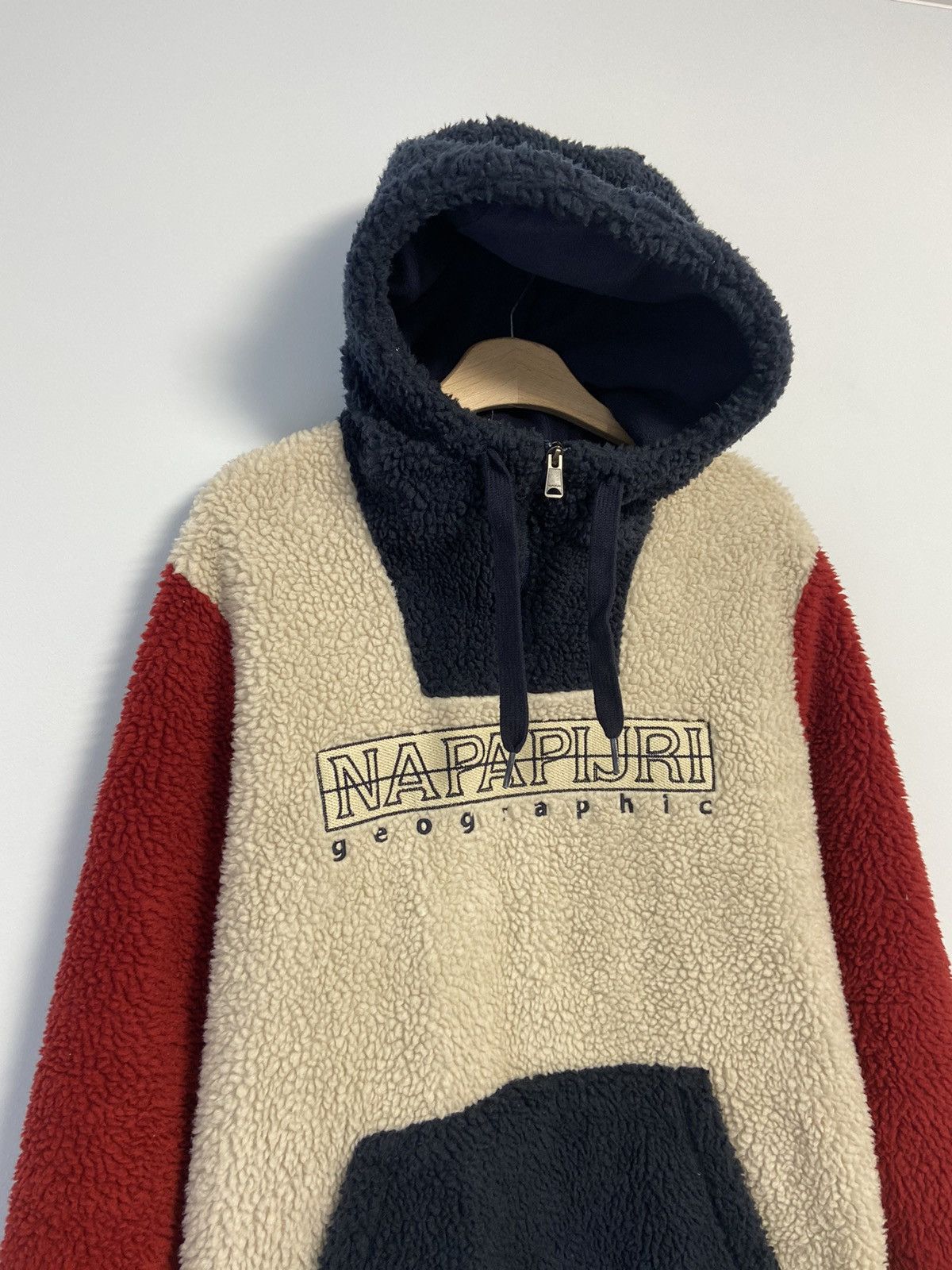 Napapijri VINTAGE NAPAPIJRI SHERPA FLEECE PULLOVER JACKET Size US L / EU 52-54 / 3 - 5 Thumbnail