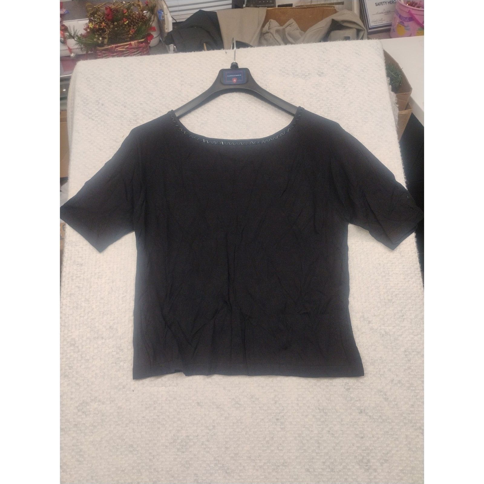 Other Pursuits Ltd XL Black Liquid Knit Career Top Minimalist Size XL / US 12-14 / IT 48-50 - 1 Thumbnail