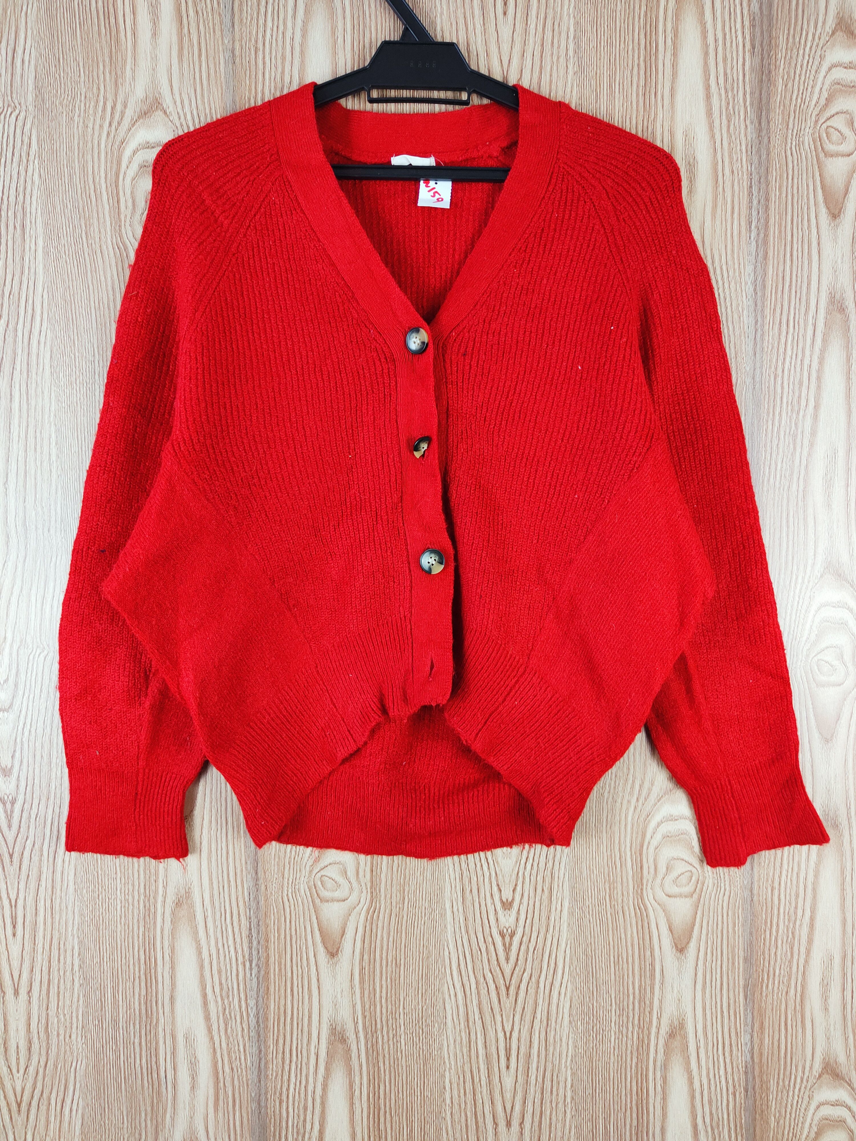 GU GU Red Knitwear Cardigan #W159 Size S / US 4 / IT 40 - 1 Thumbnail