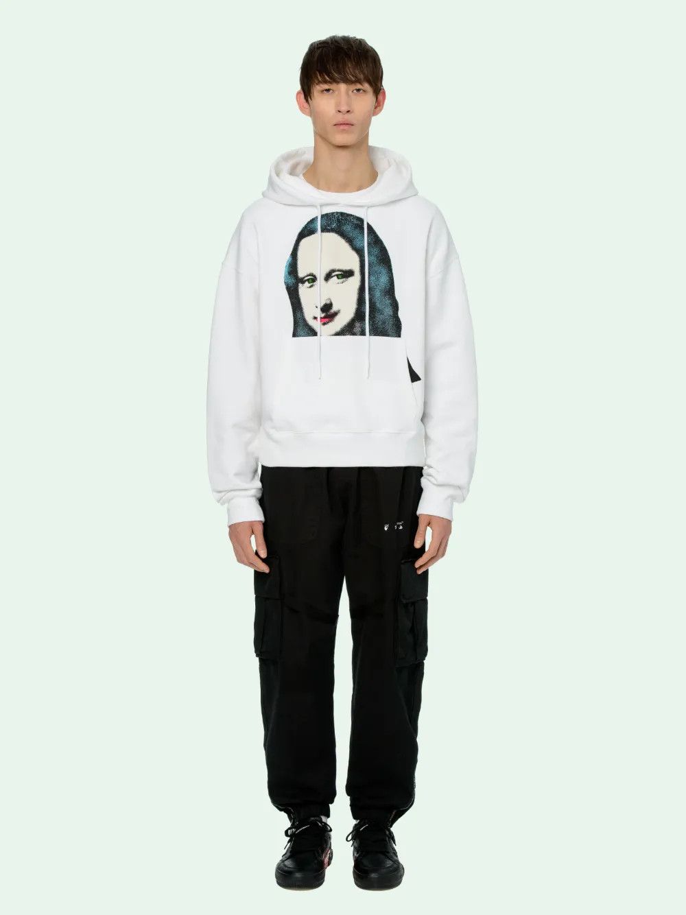 Off-White White Pivot Mona Lisa Oversized Hoodie Size XXL / US 16-18 / IT 52-54 - 5 Thumbnail