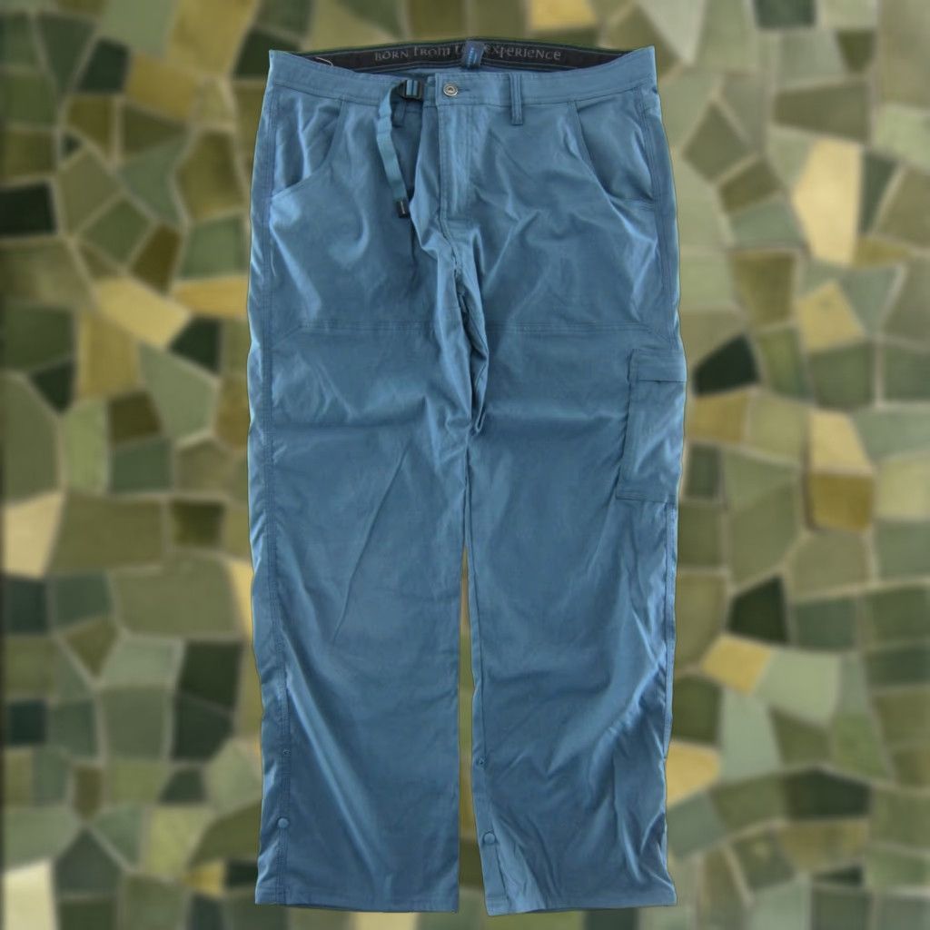 Prana PrAna Blue Nylon Stretch Movement Hike Travel Work Cargo Chino Pant Men 40 X 30 Size US 40 / EU 56 - 1 Thumbnail