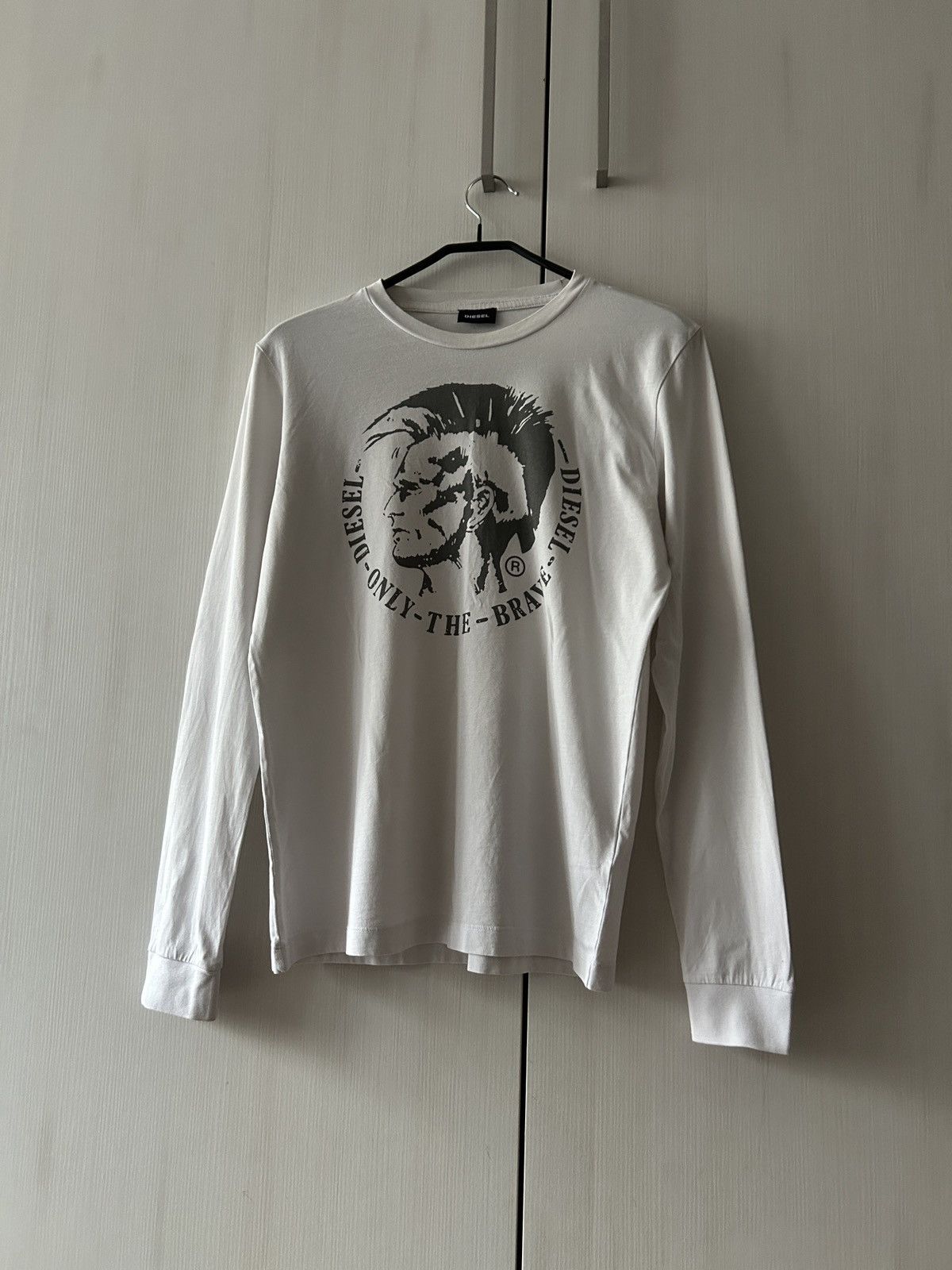 Diesel Diesel Big logo white long-sleeved mens y2k Size US M / EU 48-50 / 2 - 1 Thumbnail