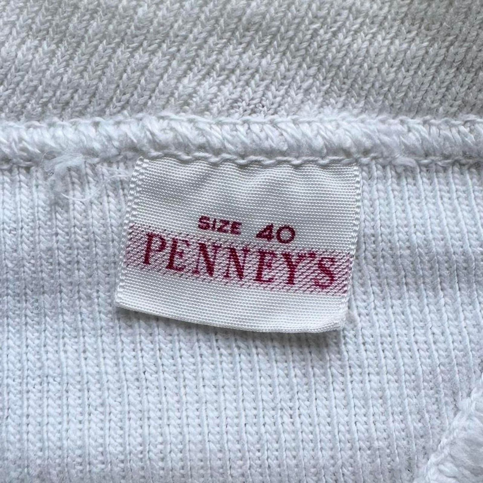 JCPenney 50s True Vintage Double V Penneys Chopped Sweatshirt Size US S / EU 44-46 / 1 - 6 Thumbnail