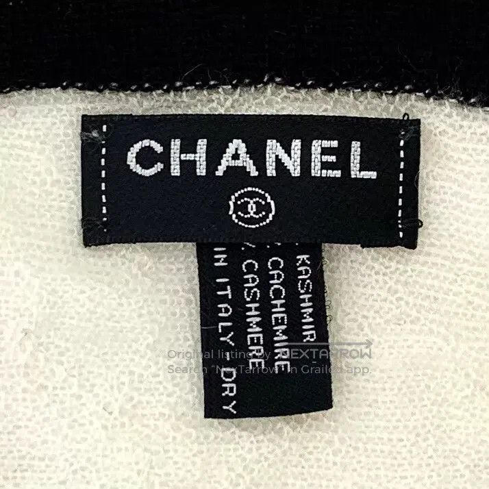 Chanel Chanel Beige double C embroidered cashmere scarf Size ONE SIZE - 8 Thumbnail