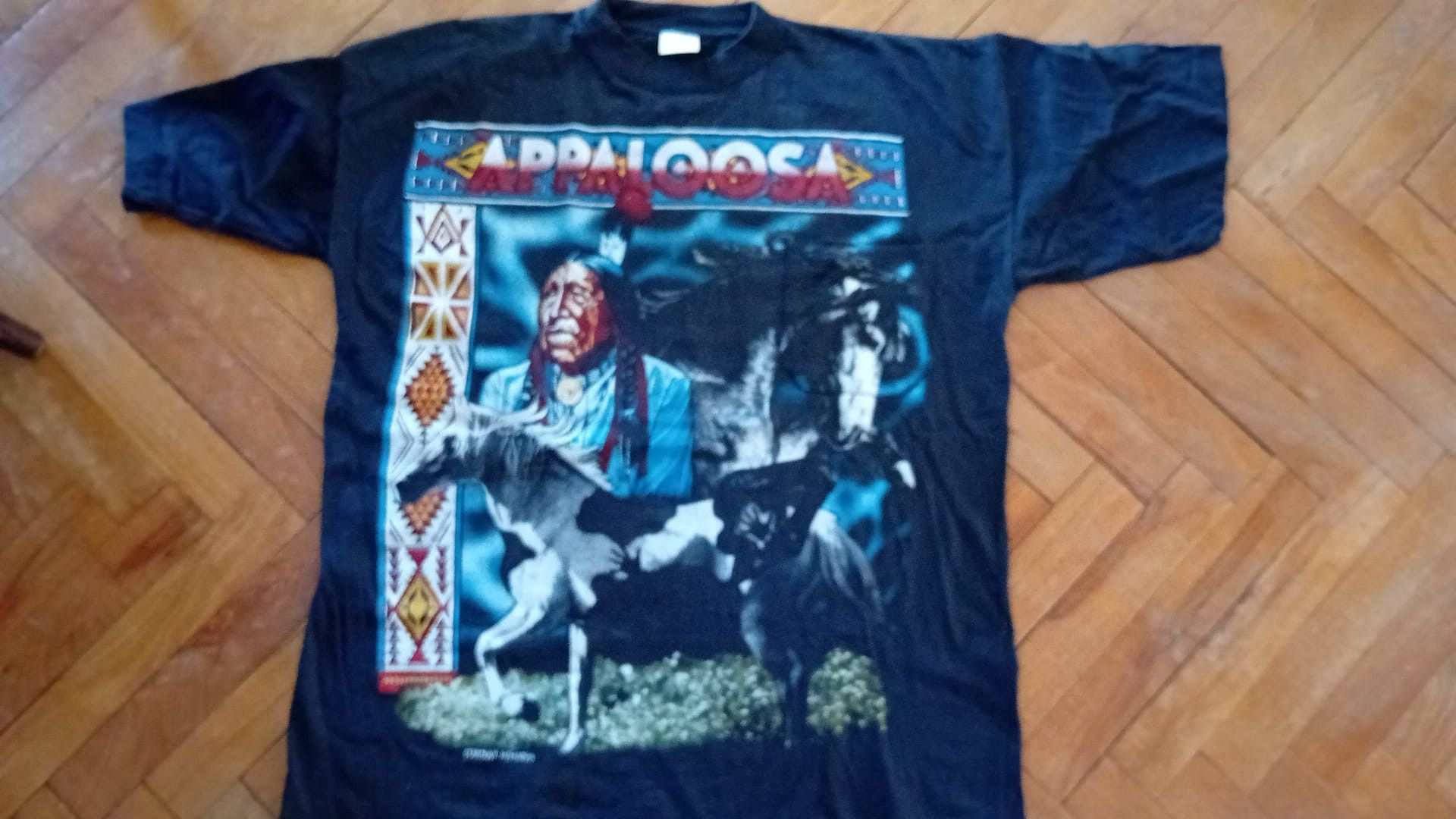 Vintage Appaloosa Aztec Stripe Native American Horses pocket tee XXL Size US XXL / EU 58 / 5 - 12 Thumbnail