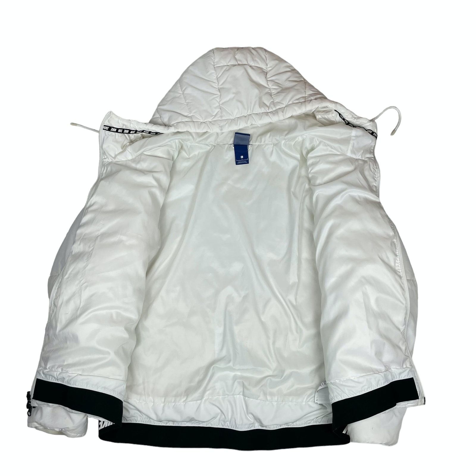Nike Nike Women's White Polyester Full Zip Puffer Jacket Large Size L / US 10 / IT 46 - 11 Thumbnail