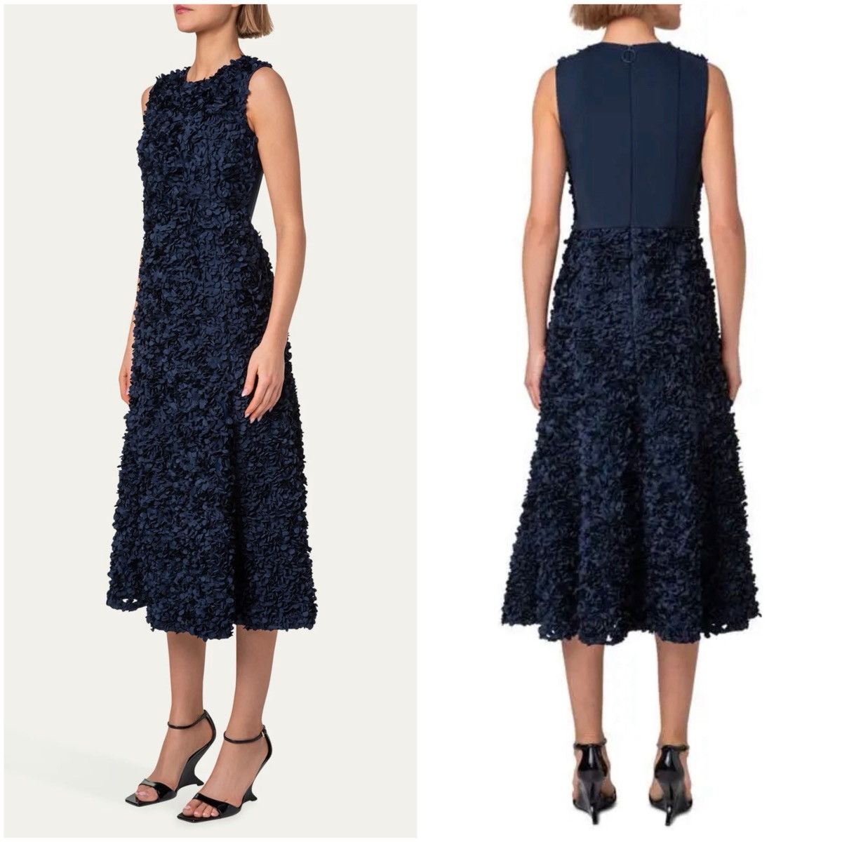Akris Akris Petal 3D Appliqué Midi-Dress size 2 Size XS / US 0-2 / IT 36-38 - 2 Thumbnail