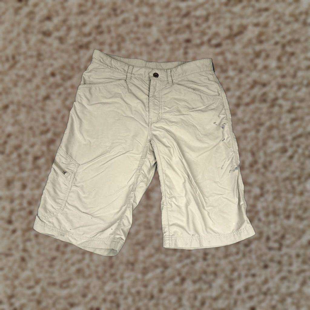 Patagonia Cargo Shorts Mens 32 Beige Nylon Stretch Hiking Lightweight Outdoor