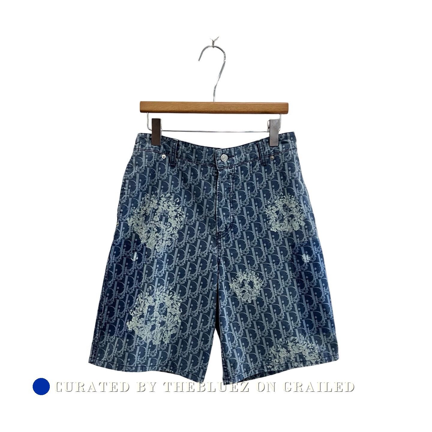Dior Dior Monogram Logo Denim Shorts Size US 28 / EU 44 - 1 Thumbnail