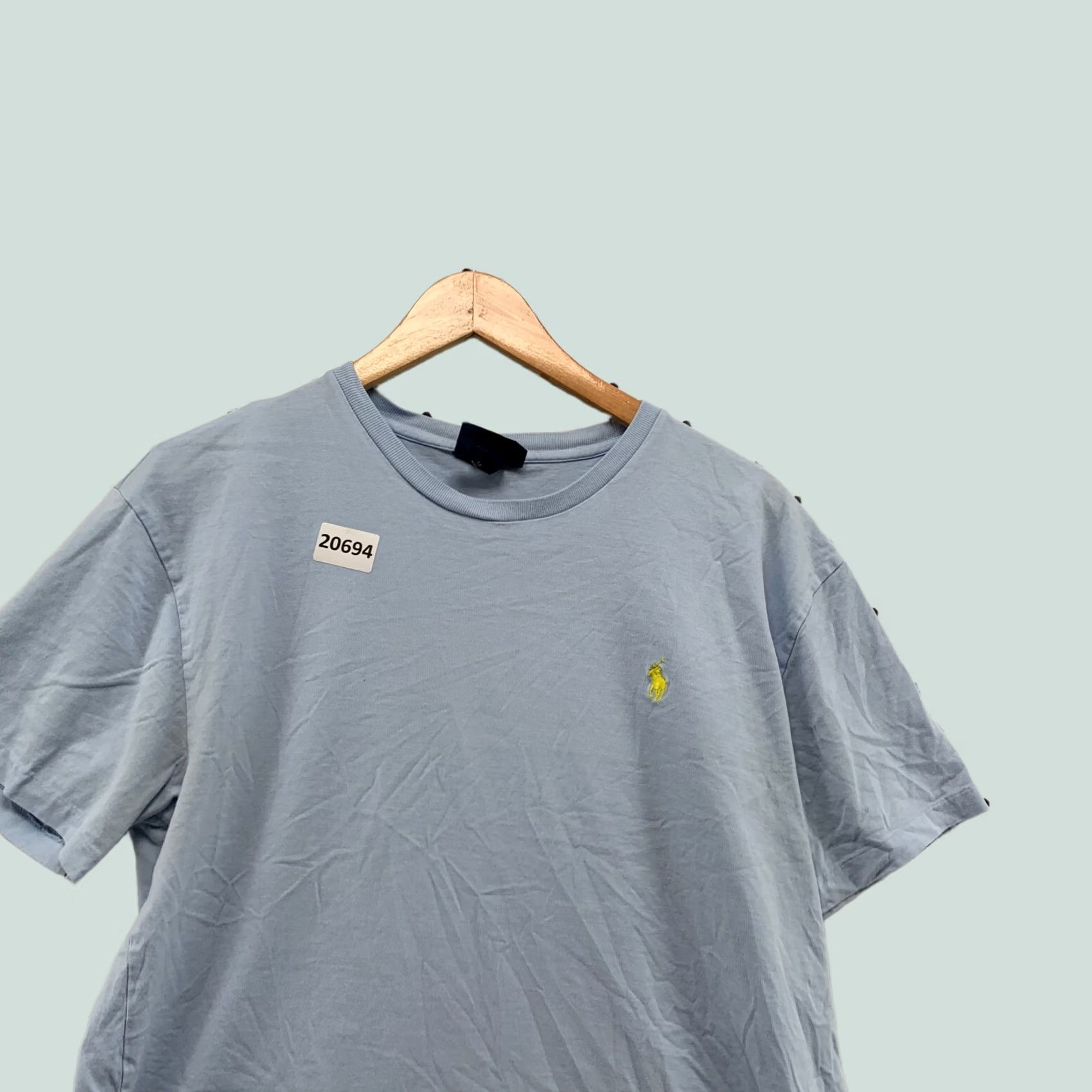 Polo Ralph Lauren Polo Ralph Lauren Shirt Mens Medium Blue Yellow Pony Short Sleeve Crew Neck Cotton, Regular Fit Size US M / EU 48-50 / 2 - 1 Thumbnail