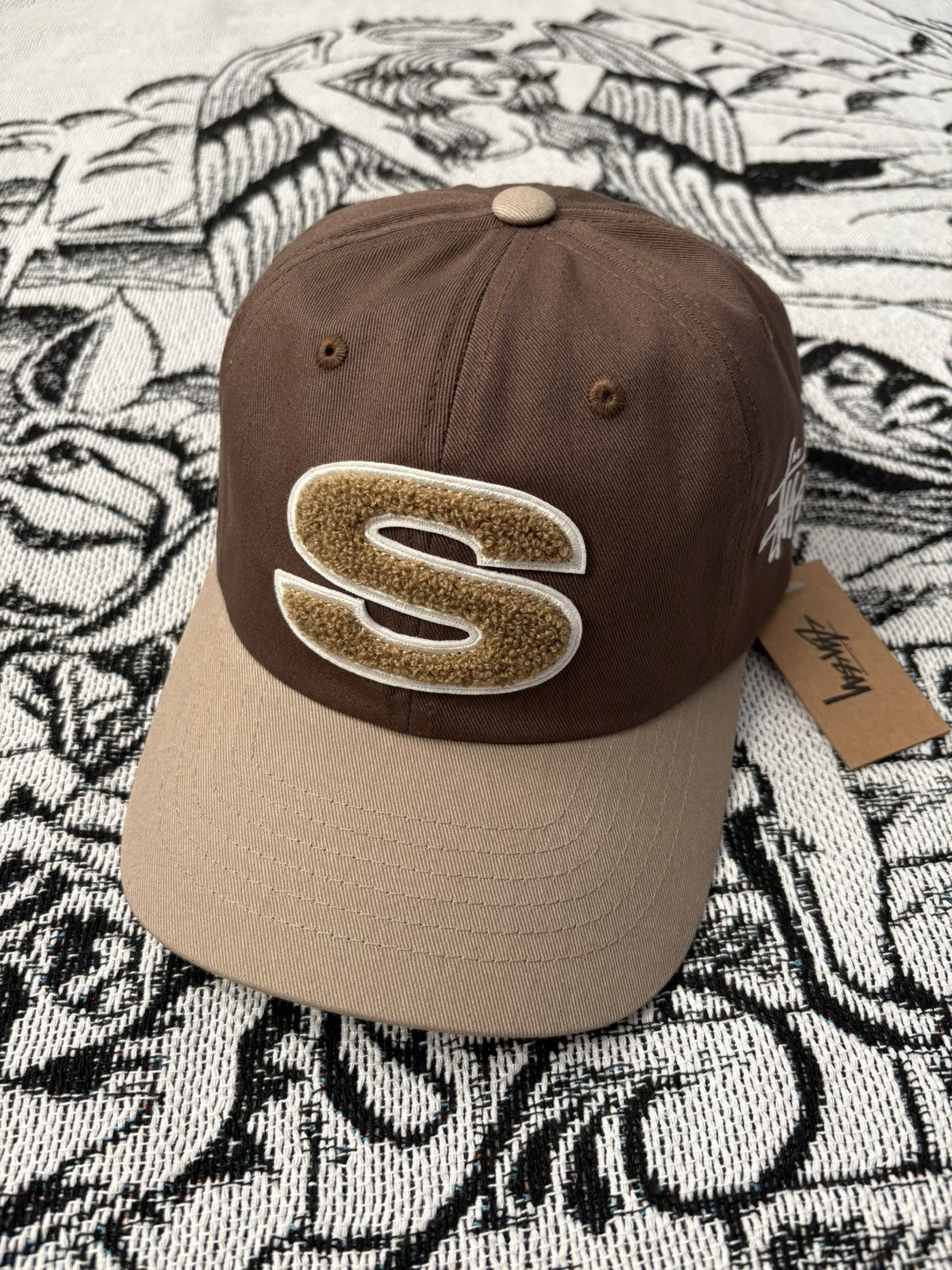 Stussy 2026 Stussy brown workgear waxed snapback mid depth hat cap