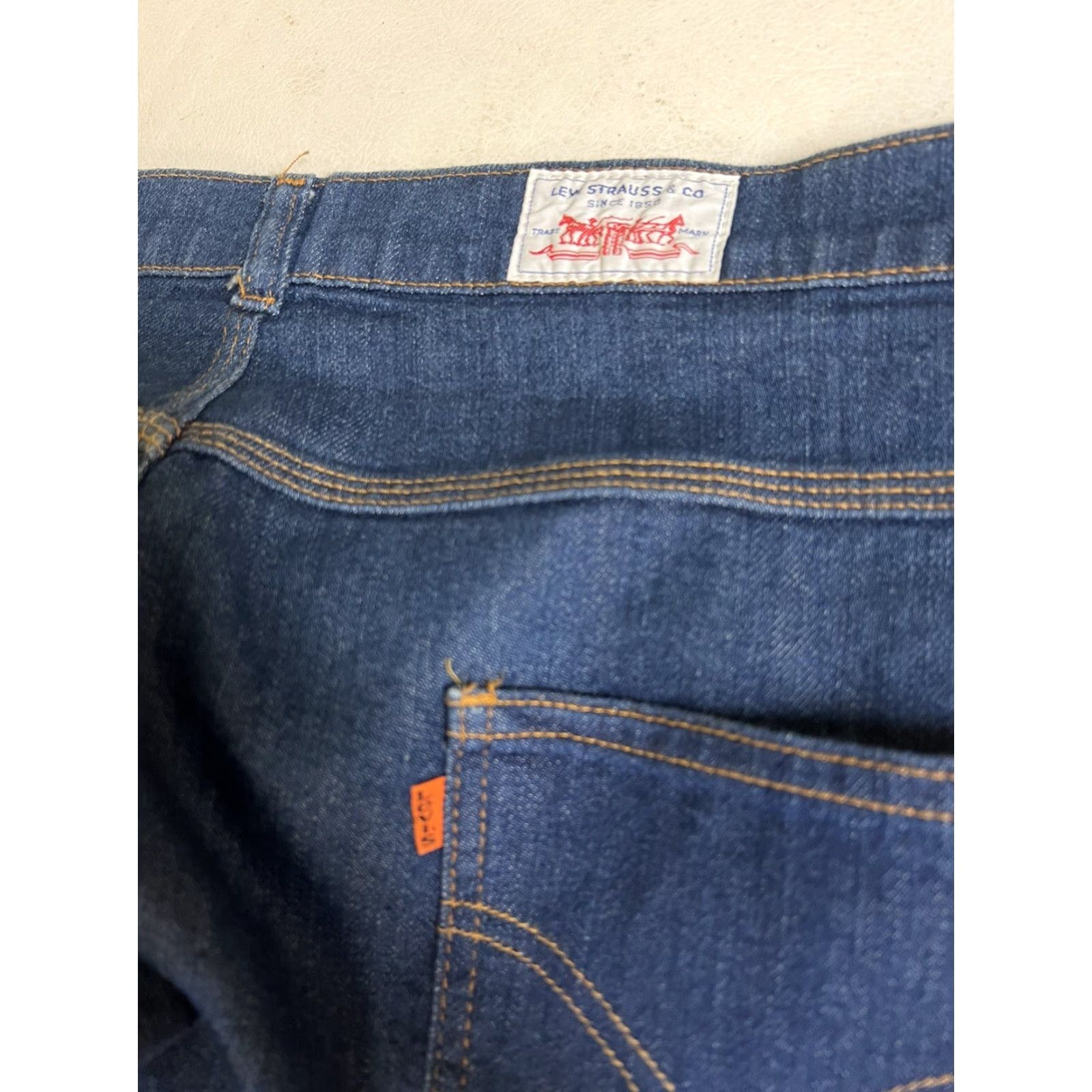 Levi's VINTAGE Levi’s Orange Tab Plowboy Jeans 42x34 Straight Leg High Waist Men Regular 34 In Blue Cotton Denim Jeans Size US 42 / EU 58 - 6 Thumbnail