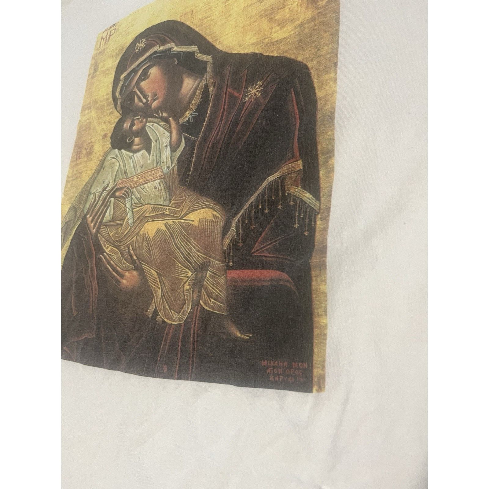 Other Vintage Virgin Mary “Sweet Kissing” Religious Jesus Tshirt Size US XXL / EU 58 / 5 - 3 Thumbnail
