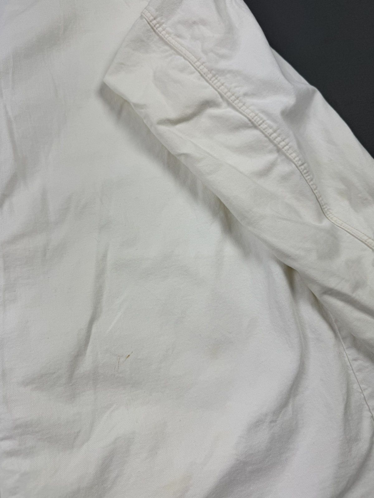 Vintage 70-80ʼs Vintage White Cotton Work Jacket Size US XL / EU 56 / 4 - 13 Thumbnail