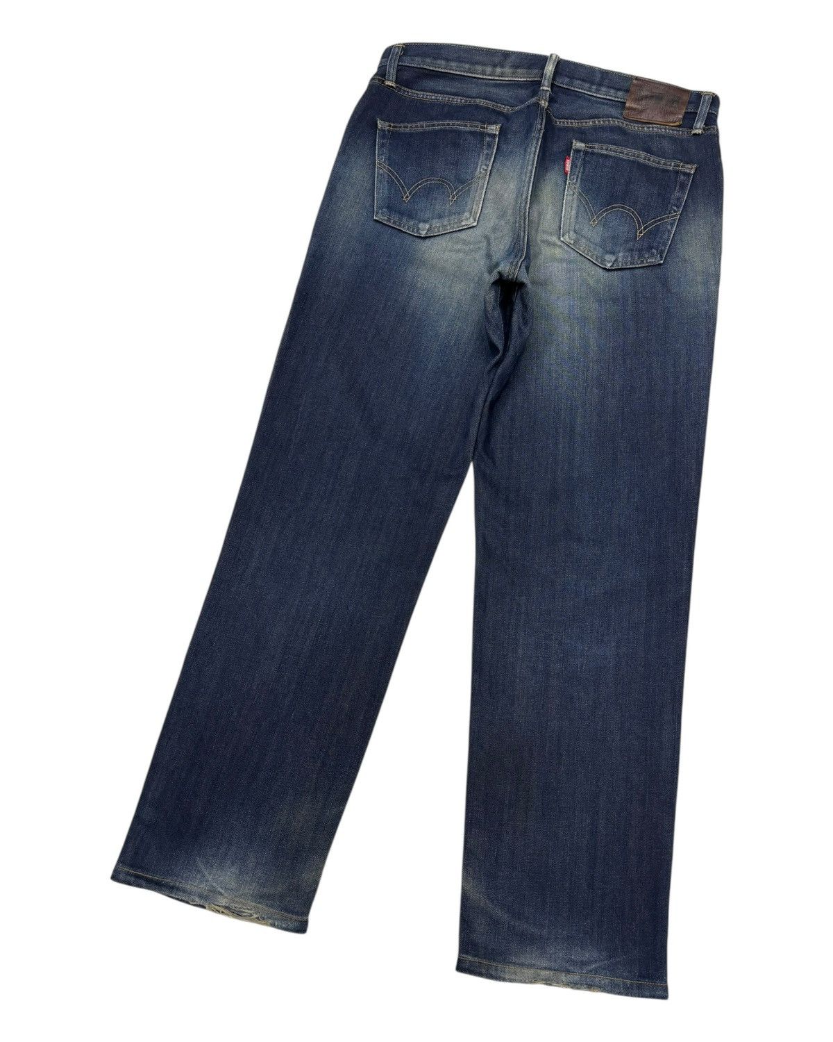 Kapital Edwin 504 Rusty Blue Baggy Jeans Distressed Denim Size US 36 / EU 52 - 6 Thumbnail