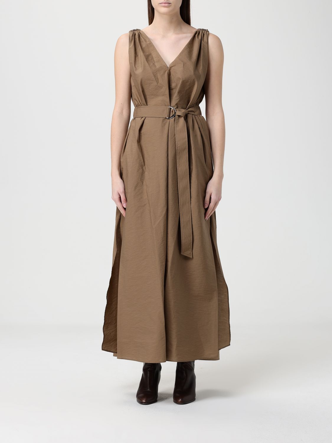 Brunello Cucinelli Brunello Cucinelli Dress Woman Sand Size S / US 4 / IT 40 - 1 Thumbnail