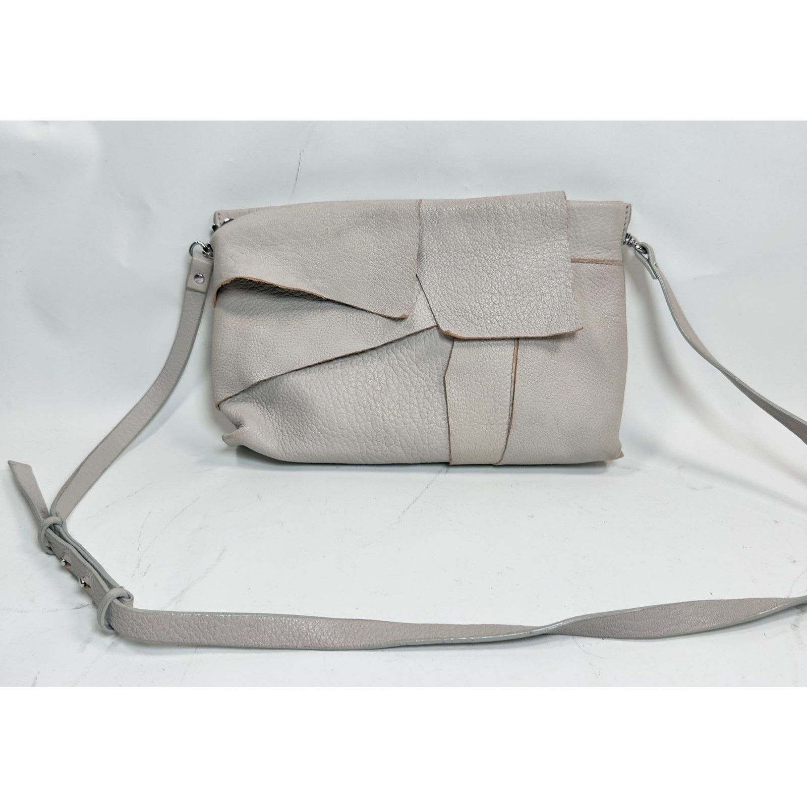 Cos Minimalist COS Crossbody Bag Leather Asymmetrical Flap Style Size ONE SIZE - 1 Thumbnail