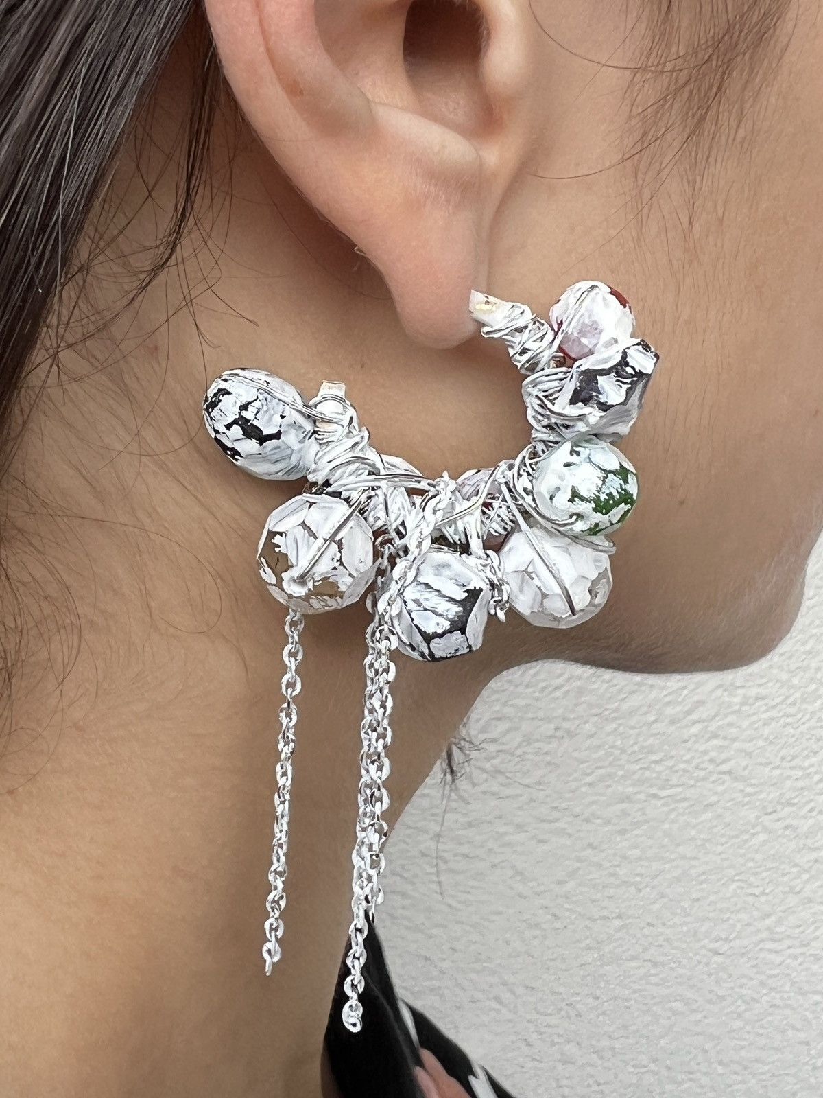 Seditionaries oversized chains punk stud earring margiela hysteric vibe Size ONE SIZE - 3 Thumbnail