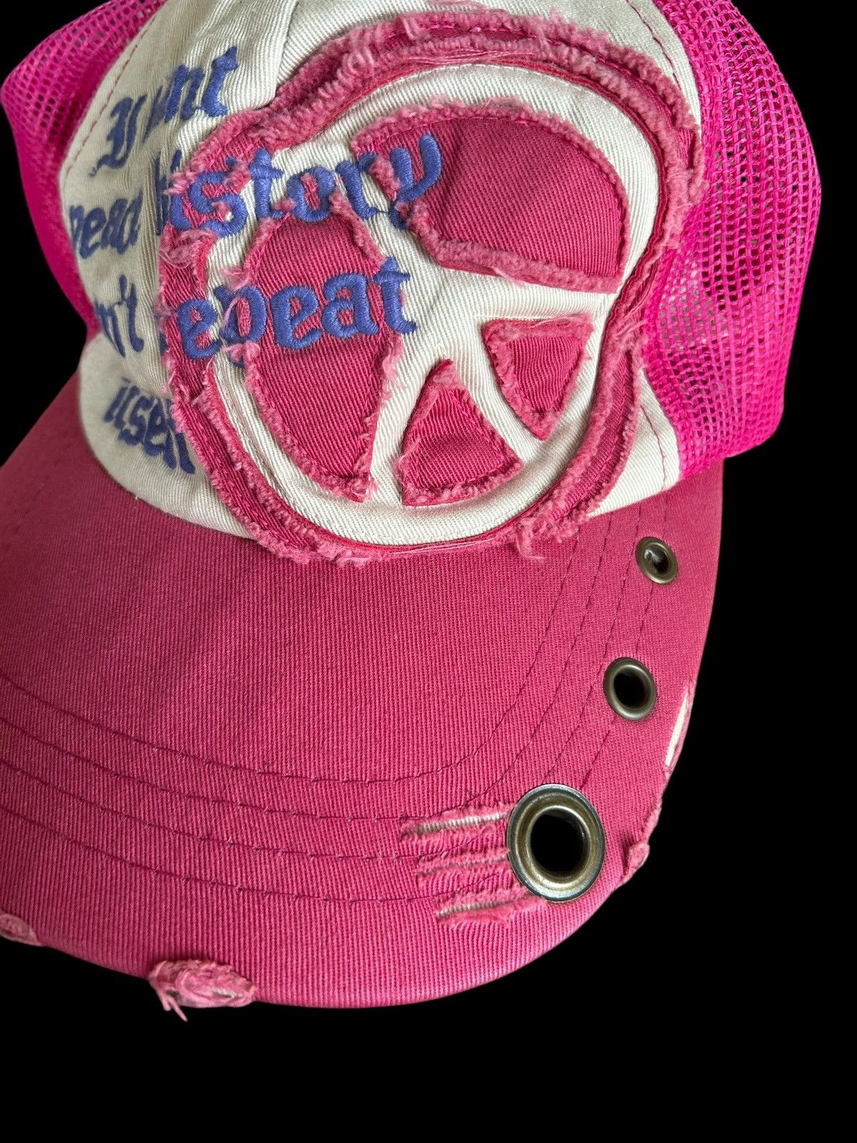 Japanese Brand × Kapital × Vintage Peace Punk Bondage Distressed Style Rare Hats ☠️☠️ Size ONE SIZE - 6 Thumbnail