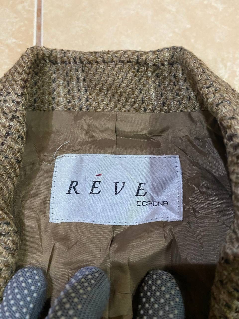 Japanese Brand Vintage Reve Wool Plaid Coat Size US M / EU 48-50 / 2 - 3 Thumbnail
