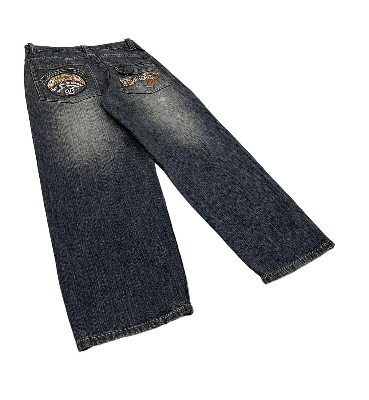 JNCO Vintage Paco Baggy Jeans Embroidery Logo Size US 32 / EU 48 - 8 Thumbnail