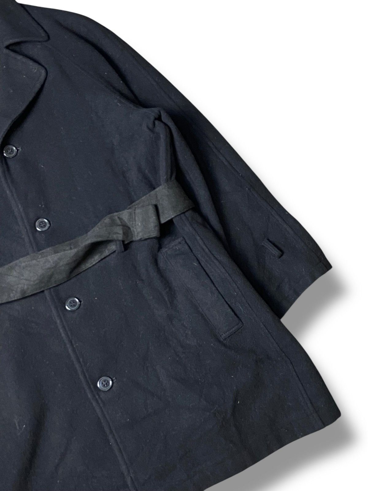 Y's Y’s x Yohji Yamamoto Long Wool Belted Coat (118) Size US XS / EU 42 / 0 - 5 Thumbnail
