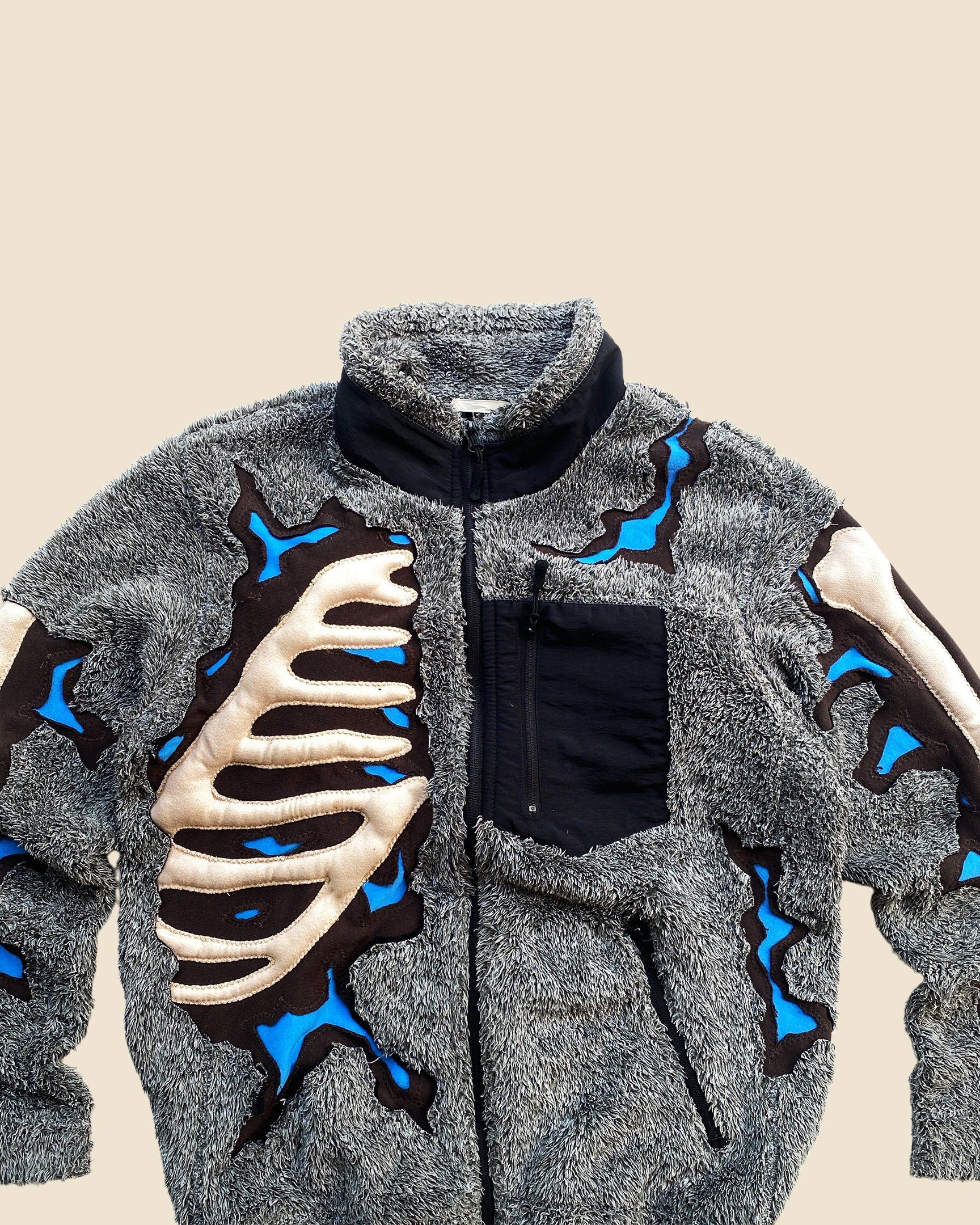 GU 1 OF 1 REWORKED 3D PUFF SKELETON SHERPA JACKET SIZE S/M Size US S / EU 44-46 / 1 - 2 Thumbnail