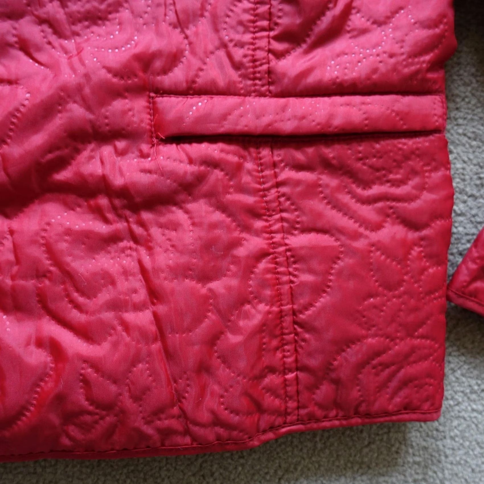 Vintage VINTAGE JG Hook Jacket Womens XL Red Quilted Floral Snap Front Collared Lined Size XL / US 12-14 / IT 48-50 - 5 Thumbnail