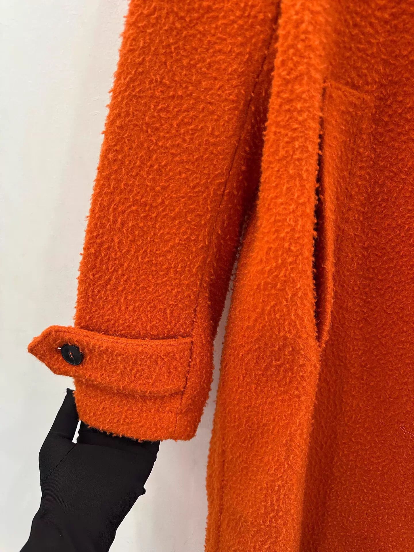 Valentino Valentino Orange Wool Leather Panel Men's Overcoat Size 50 Size US M / EU 48-50 / 2 - 4 Thumbnail