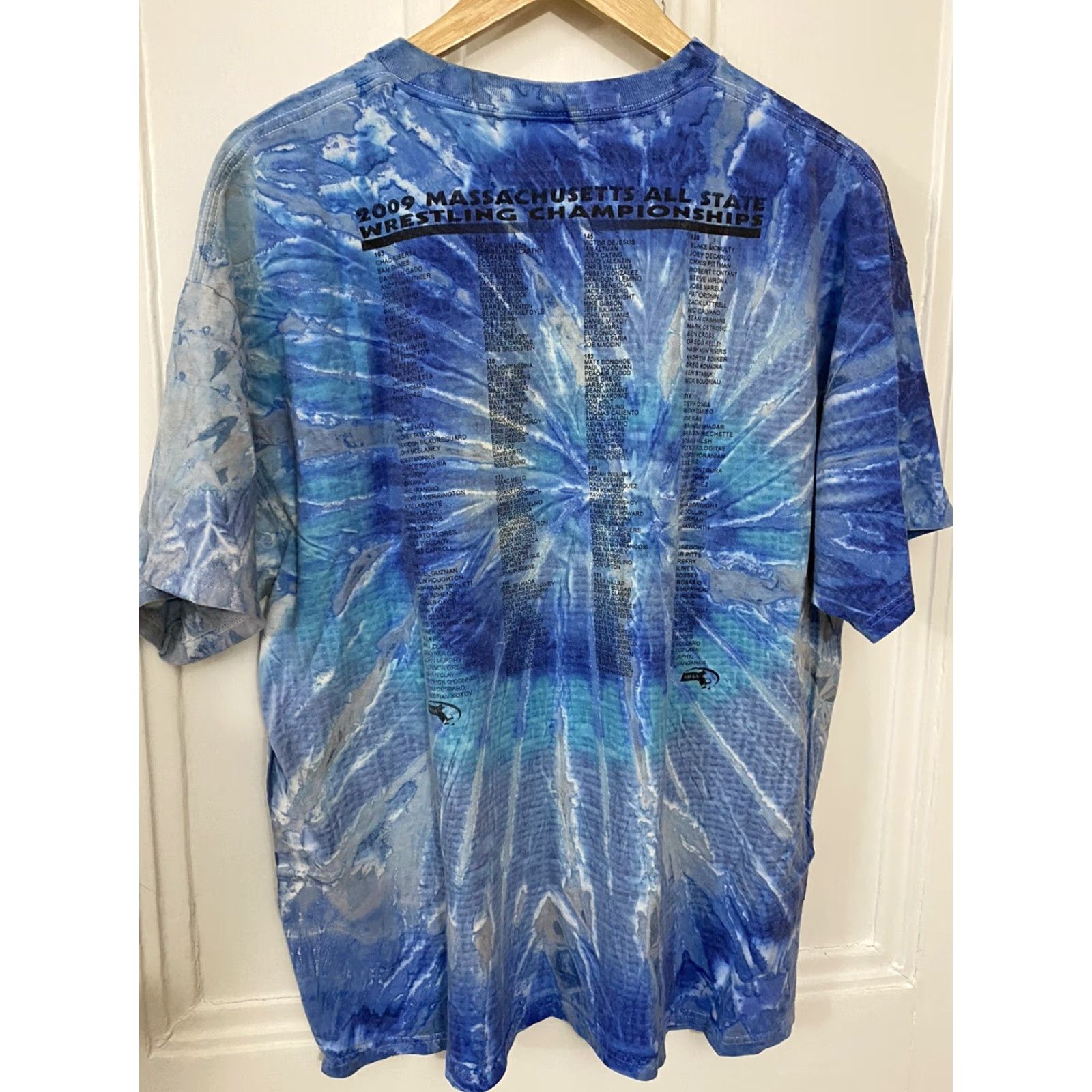Delta MIAA State Wrestling Championships 2009 Mens XL Blue Tye Dye T-Shirt Size US XL / EU 56 / 4 - 7 Thumbnail