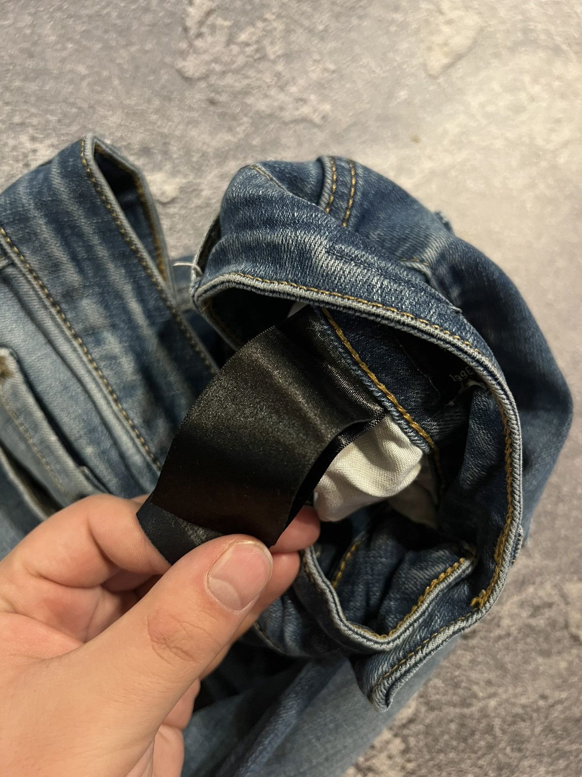 Vintage Skinny Faded Distressed Jeans / Y2K Archive Streetwear 90 Size US 30 / EU 46 - 8 Thumbnail