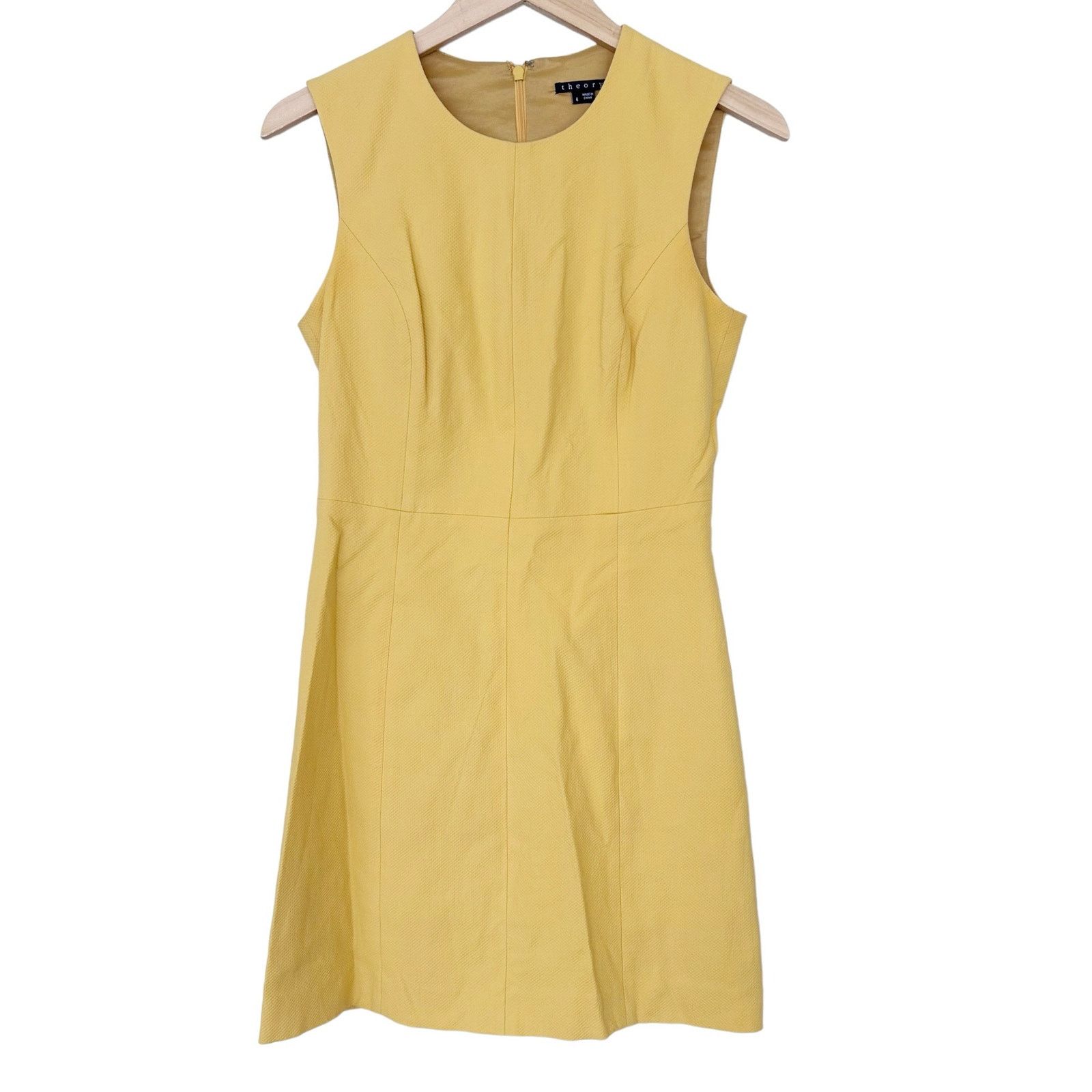 Theory Theory Franita Yellow Sheath Dress Sz 4 Size S / US 4 / IT 40 - 5 Thumbnail