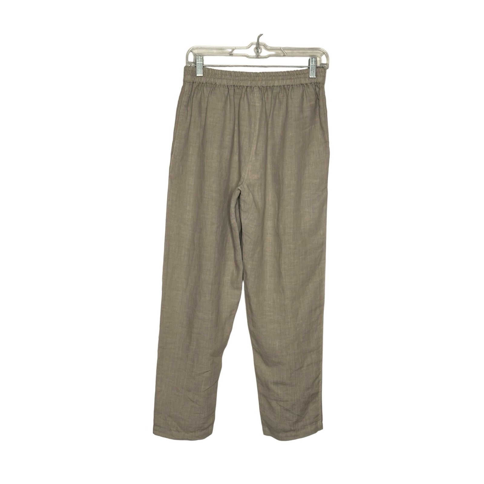 120% Lino 120 Lino beige linen pull on pants size 42 - Small Size 32" / US 10 / IT 46 - 7 Thumbnail