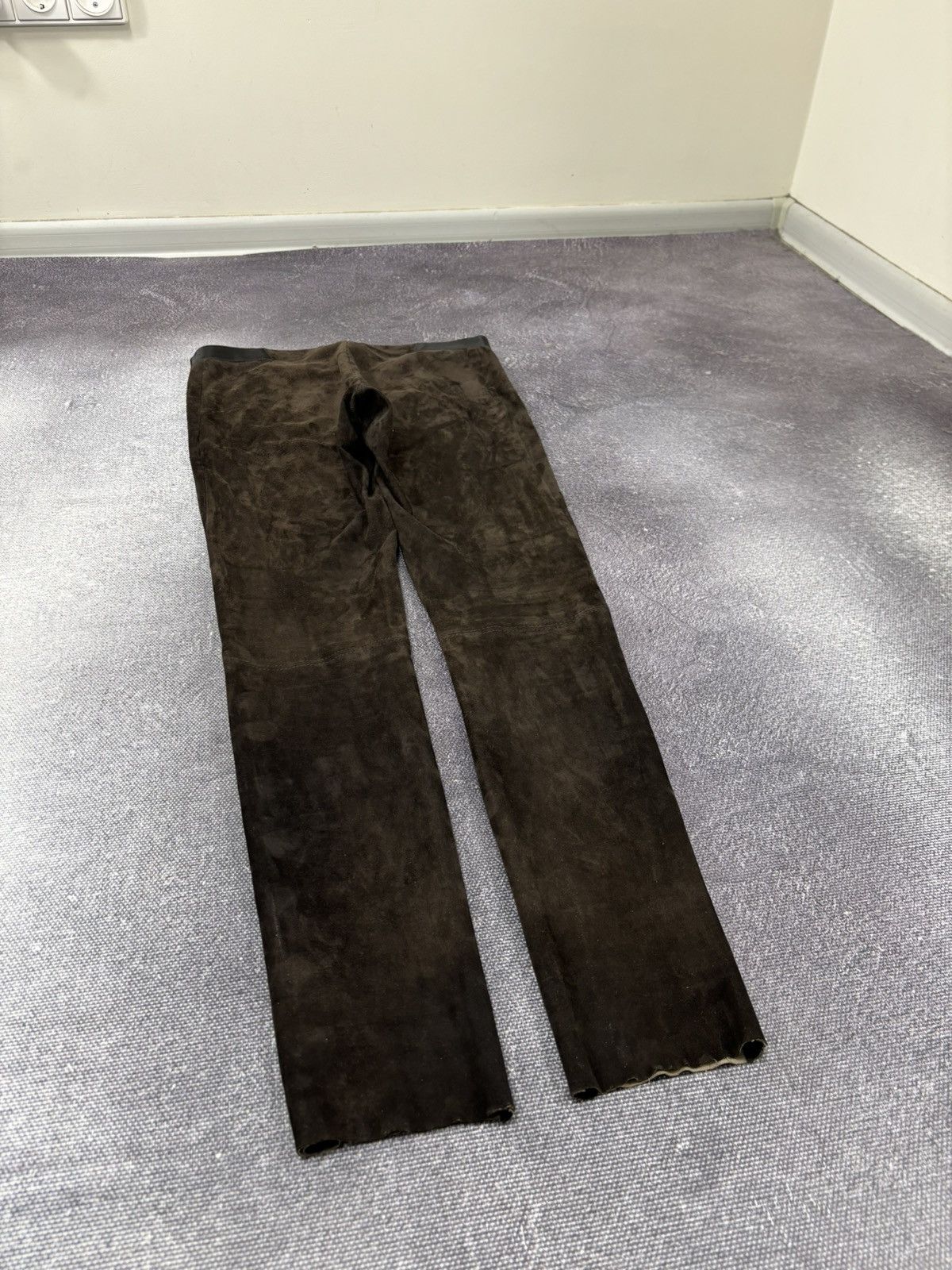 Alice + Olivia Alice + Olivia Suede Leather Front Zip Brown Leggings Pants Size 30" / US 8 / IT 44 - 12 Thumbnail