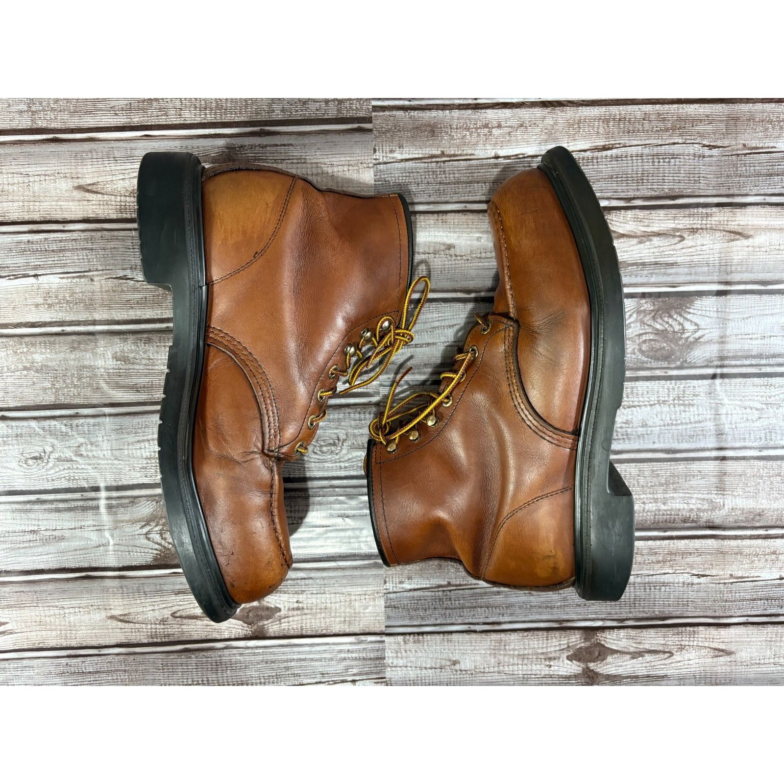 Red Wing Red Wing # 4439 Steel Toe Leather Work Boots size 10 D Made Size US 10 / EU 43 - 6 Thumbnail