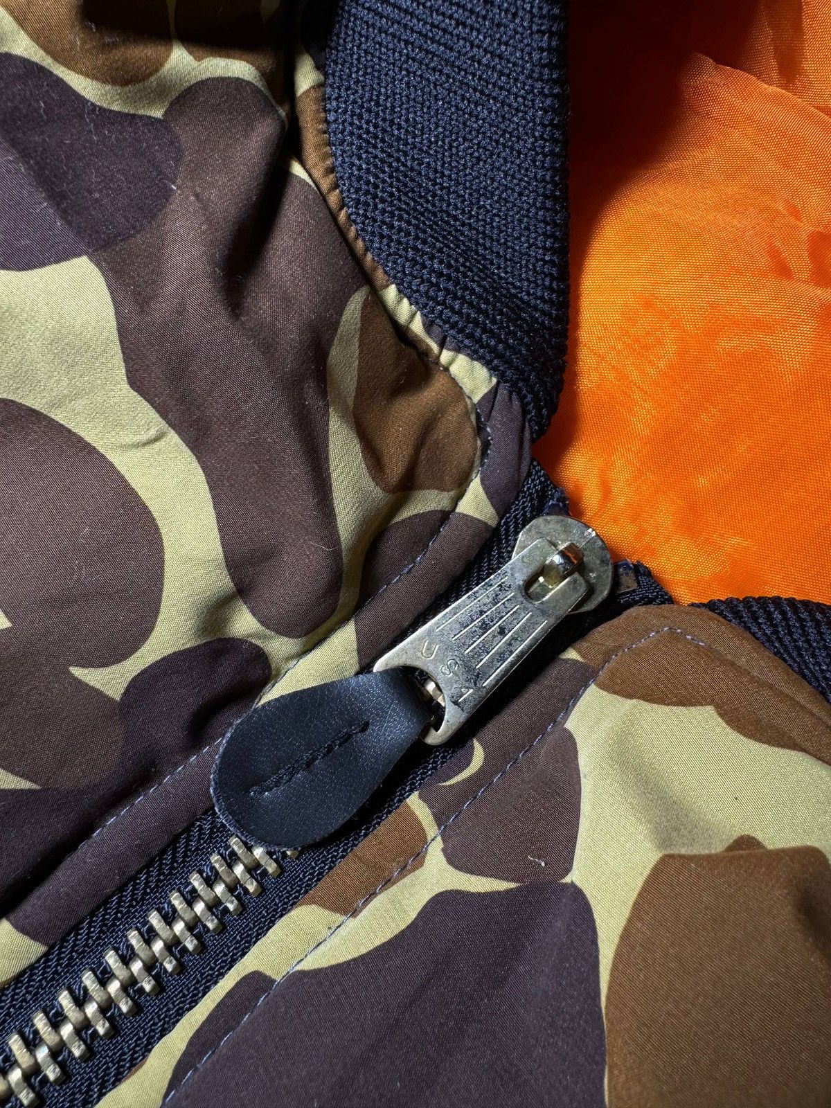 Other Men's Vintage Reversible MA-1 Vest Duck Camo & Orange Size US L / EU 52-54 / 3 - 9 Thumbnail