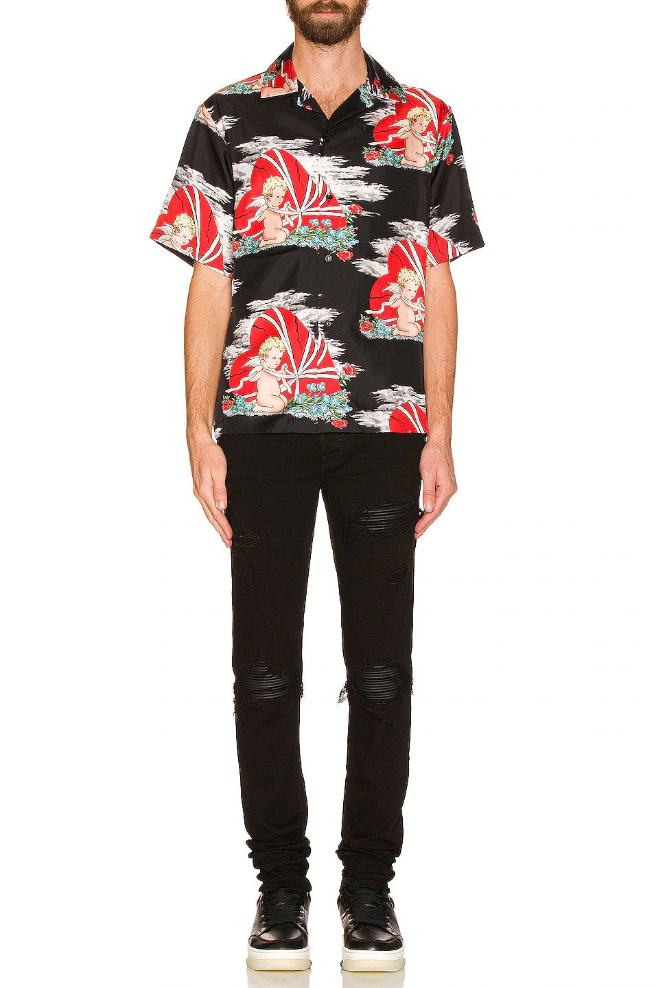 Amiri o1gr1nt1024 Cherub Bowling Shirt in Multicolor Size US XXL / EU 58 / 5 - 4 Thumbnail