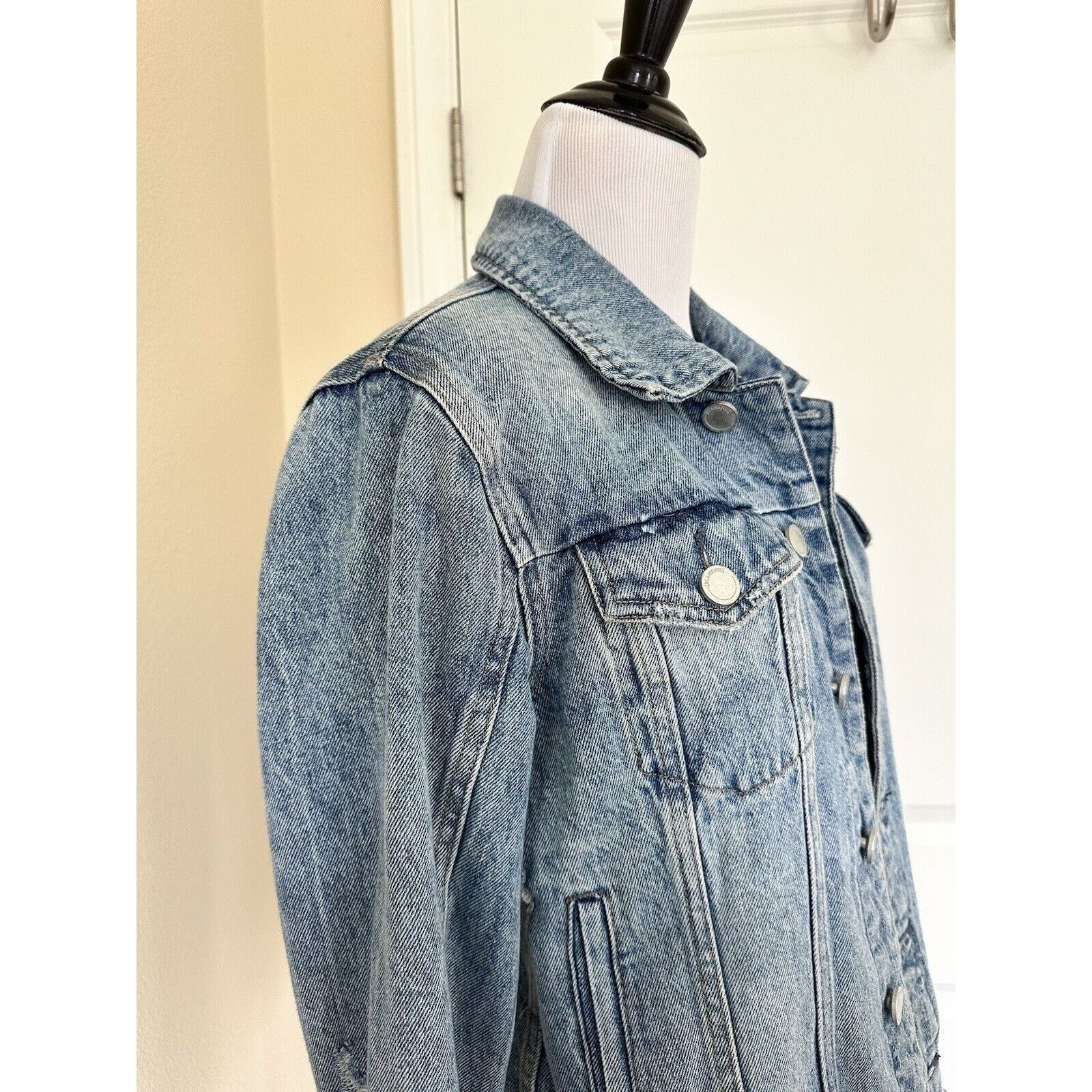 BLANKNYC Blank NYC Blue Denim Jacket Distressed Raw Edge Size M Size M / US 6-8 / IT 42-44 - 4 Thumbnail