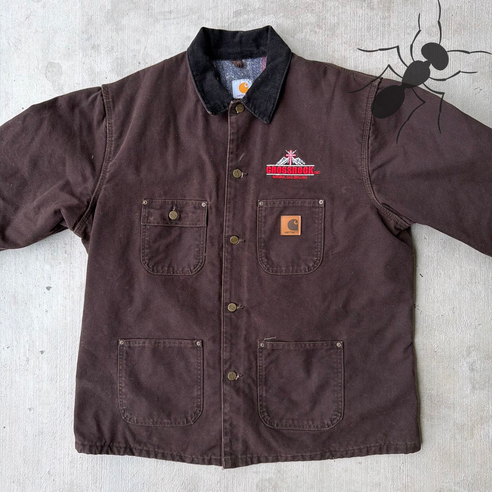 Carhartt × Vintage Carhartt C02 DKB brown button up chore work wear jacket Size US XL / EU 56 / 4 - 3 Thumbnail