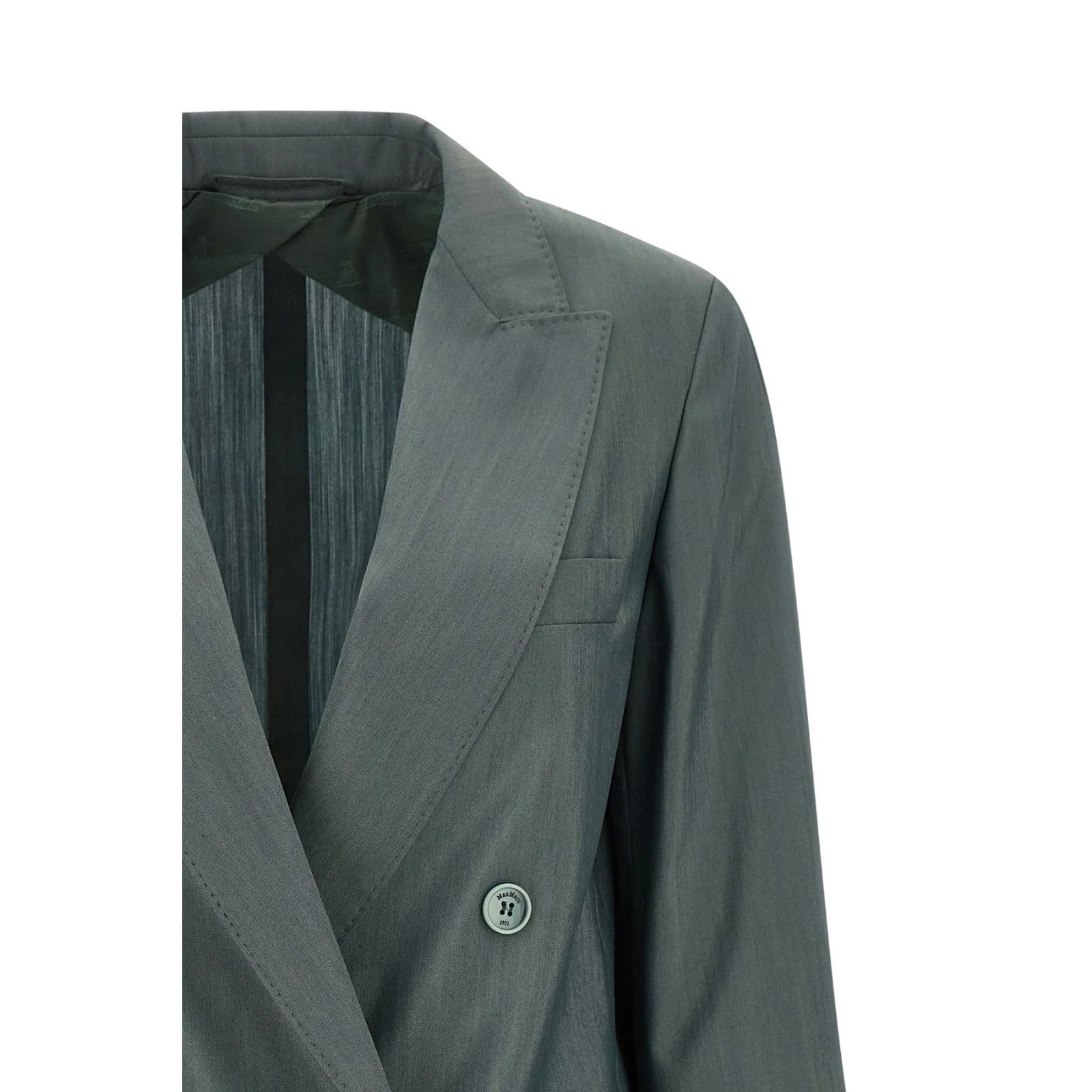 Max Mara MAX MARA MxmAlbata Gray Blazer New & Authentic (Women's size Size L / US 10 / IT 46 - 3 Thumbnail